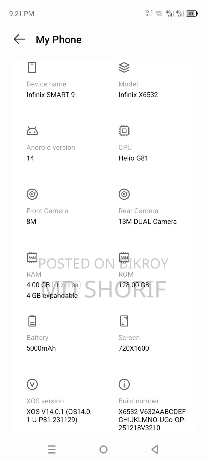 Infinix Smart 9 (Used)