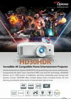 ব্র্যান্ড নিউ Optoma hd30hdr 4k Hdr 3800 Ansi Lumens প্রজেক্টর