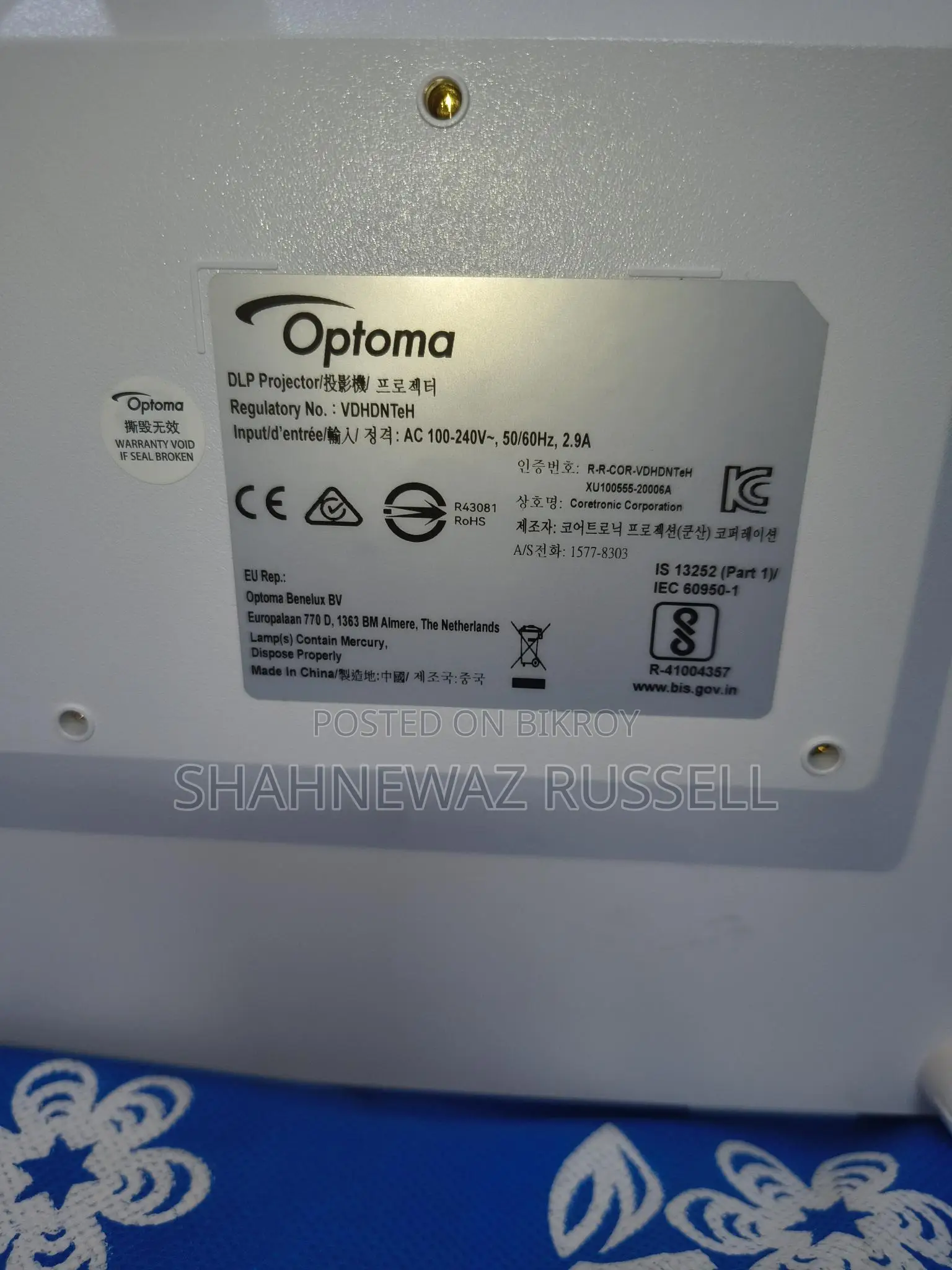 ব্র্যান্ড নিউ Optoma hd30hdr 4k Hdr 3800 Ansi Lumens প্রজেক্টর