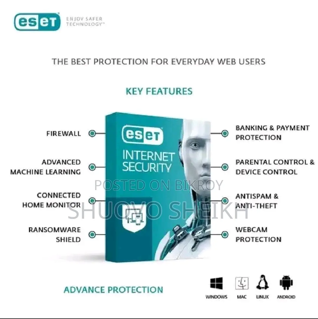 Eset Internet Security Keys 800/1400 Bdt.