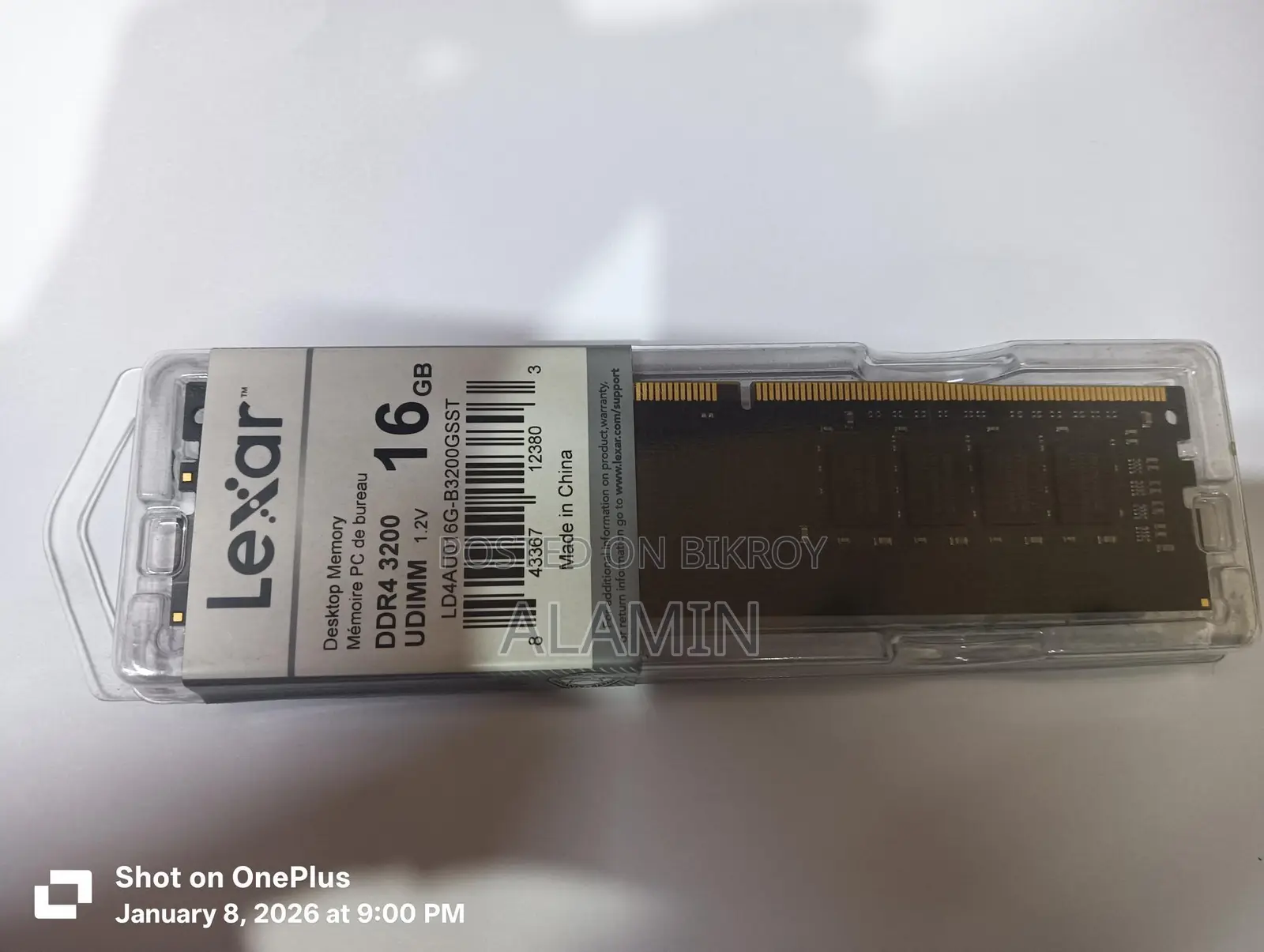 DDR4 16Gb Ram Lexar
