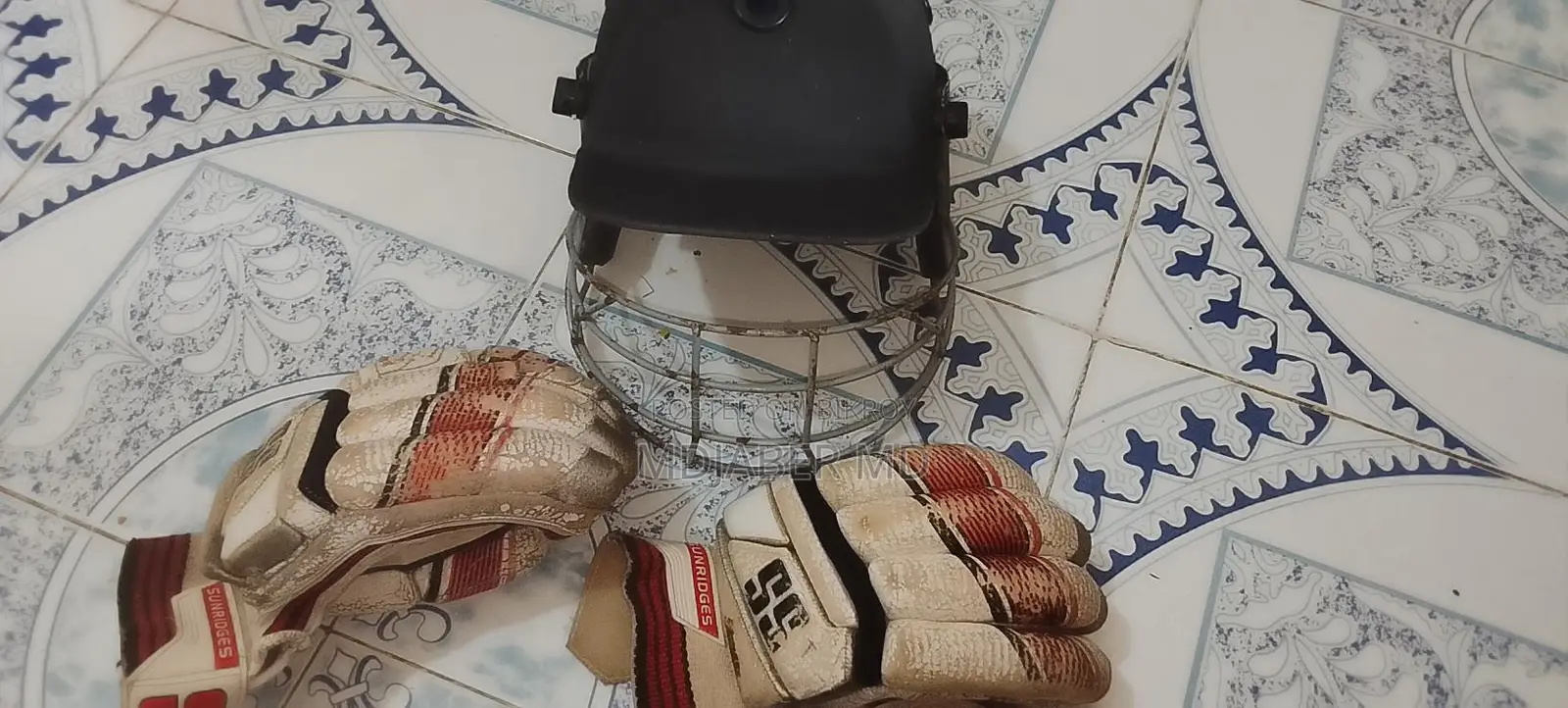 Cricket Helmet, Gloves, and Bag for Sale