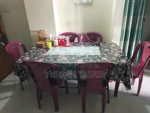 Plastic Dining Table with 6 Chairs