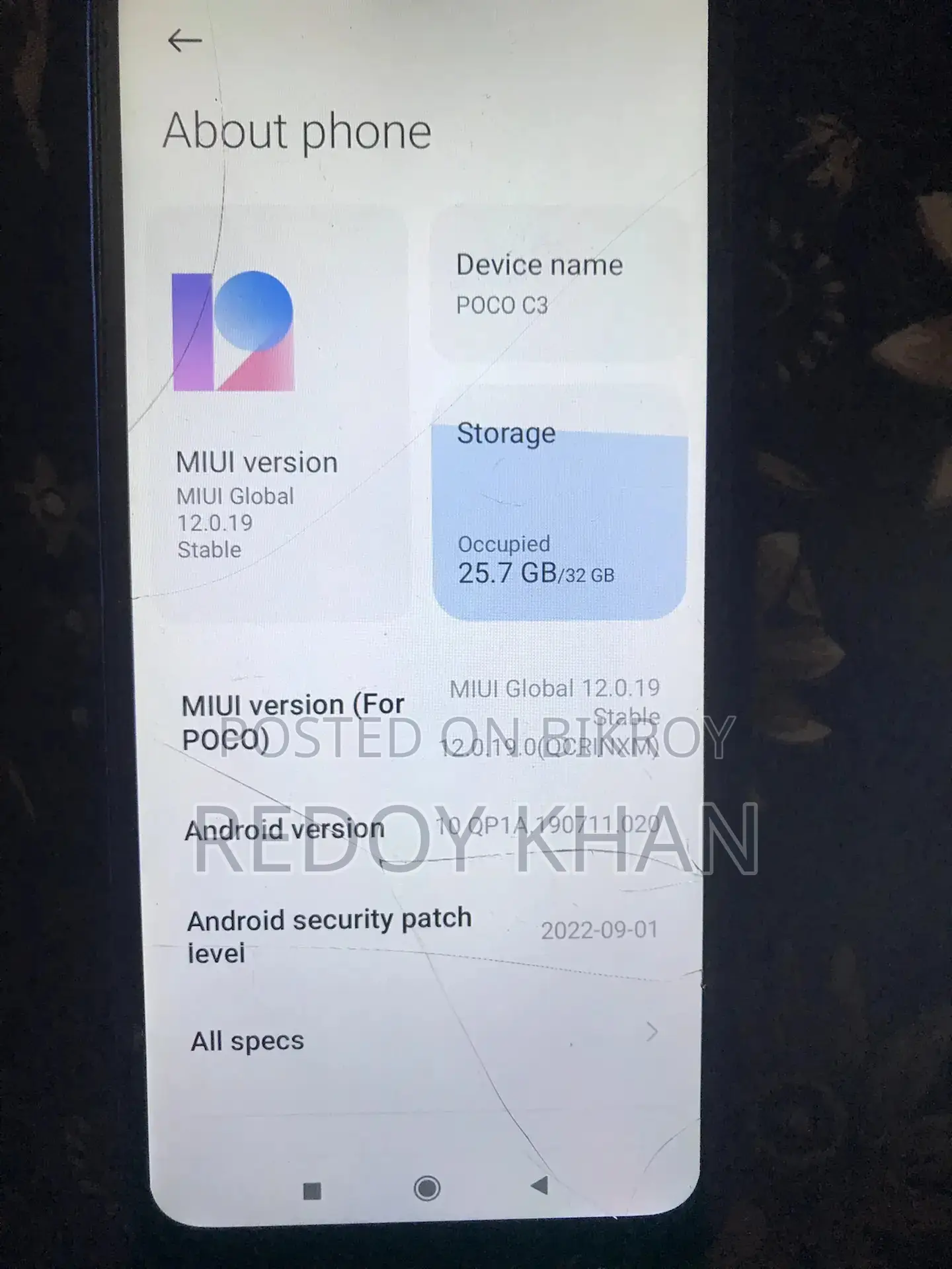 Xiaomi Poco C3 . (Used)