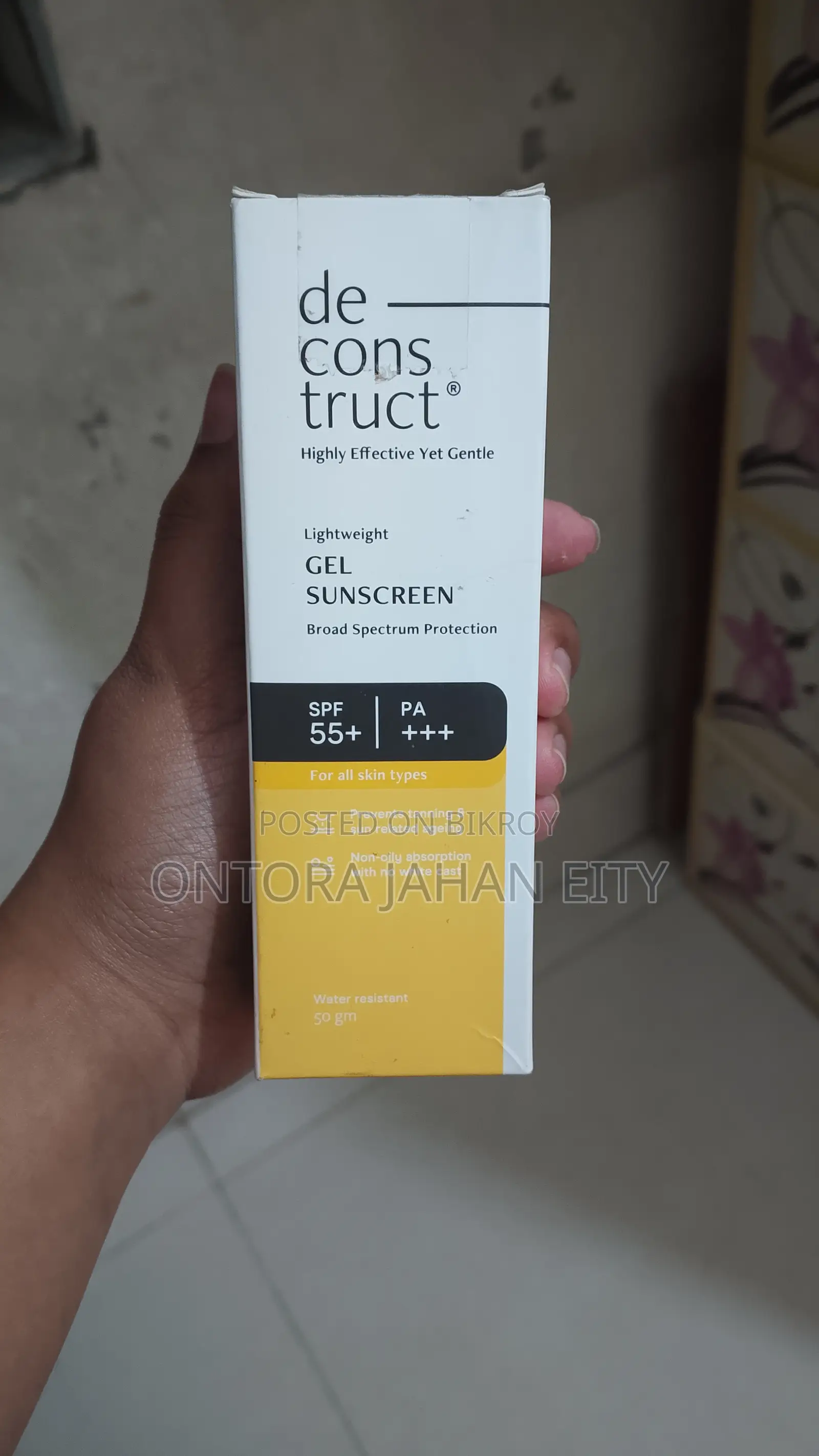 Deconstruct gel sunscreen SPF 55++++