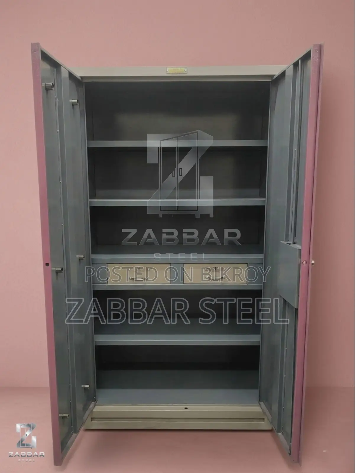 Zabbar Steel Two-Door Almirah