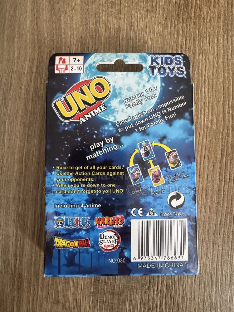 Uno Anime Style Card Game - Color Matching Party