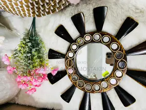 Wooden Mirror Circle Design