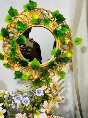 Wooden Mirror Circle Design
