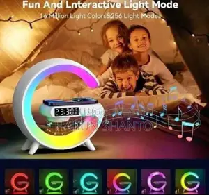 4-in-1 Rgb Bluetooth Speaker with 10w Wireless Charger & Alarm Clock