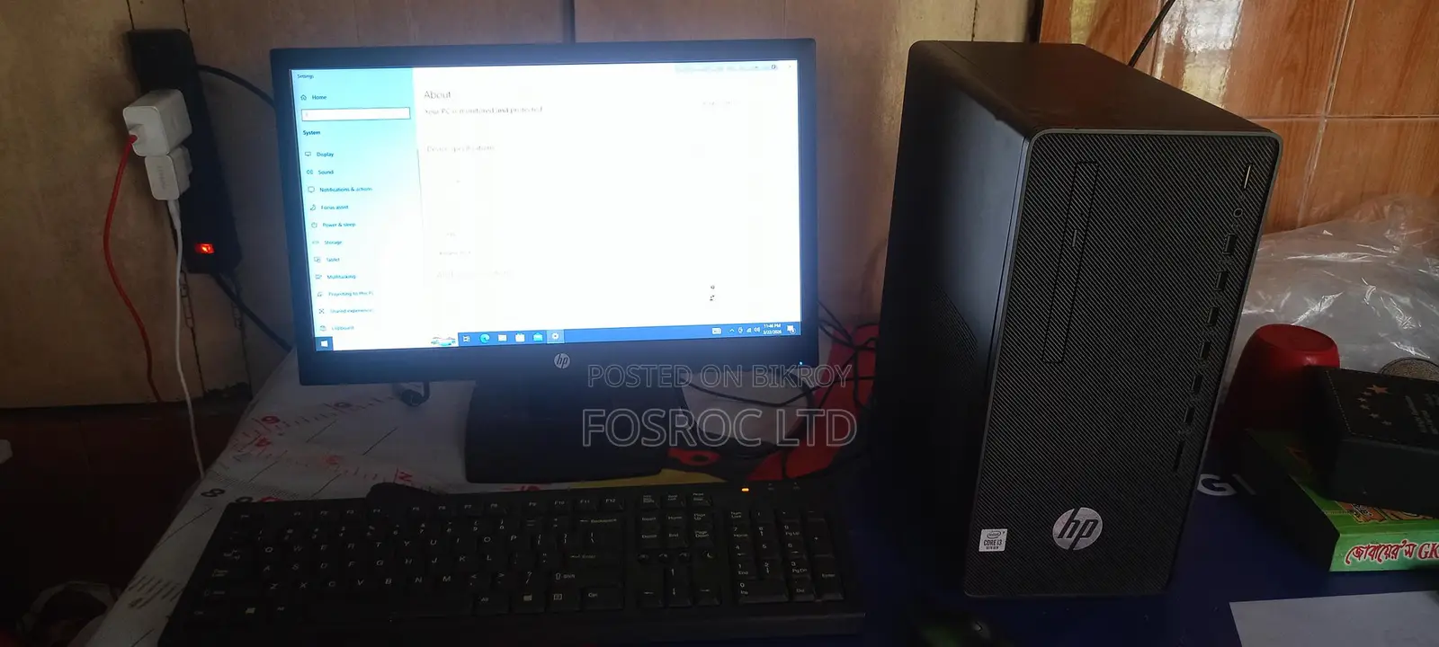 Hp I3 10gen অরিজিনাল ব্র্যান্ডের ফুল সেটআপ পিসি