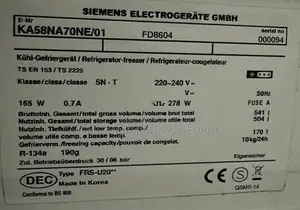 Siemens 666 Liter Fridge (Brand-Germany)