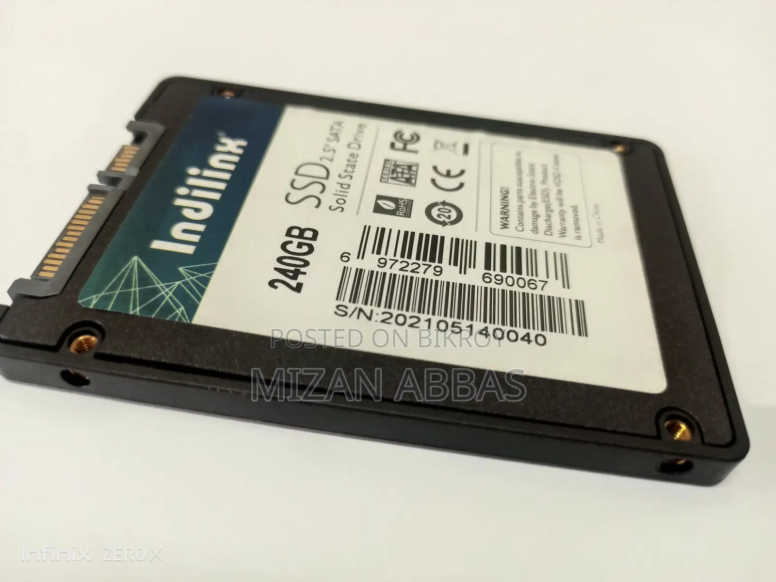 Indilinx 240GB SSD 2.5" SATA with USB-C Adapter