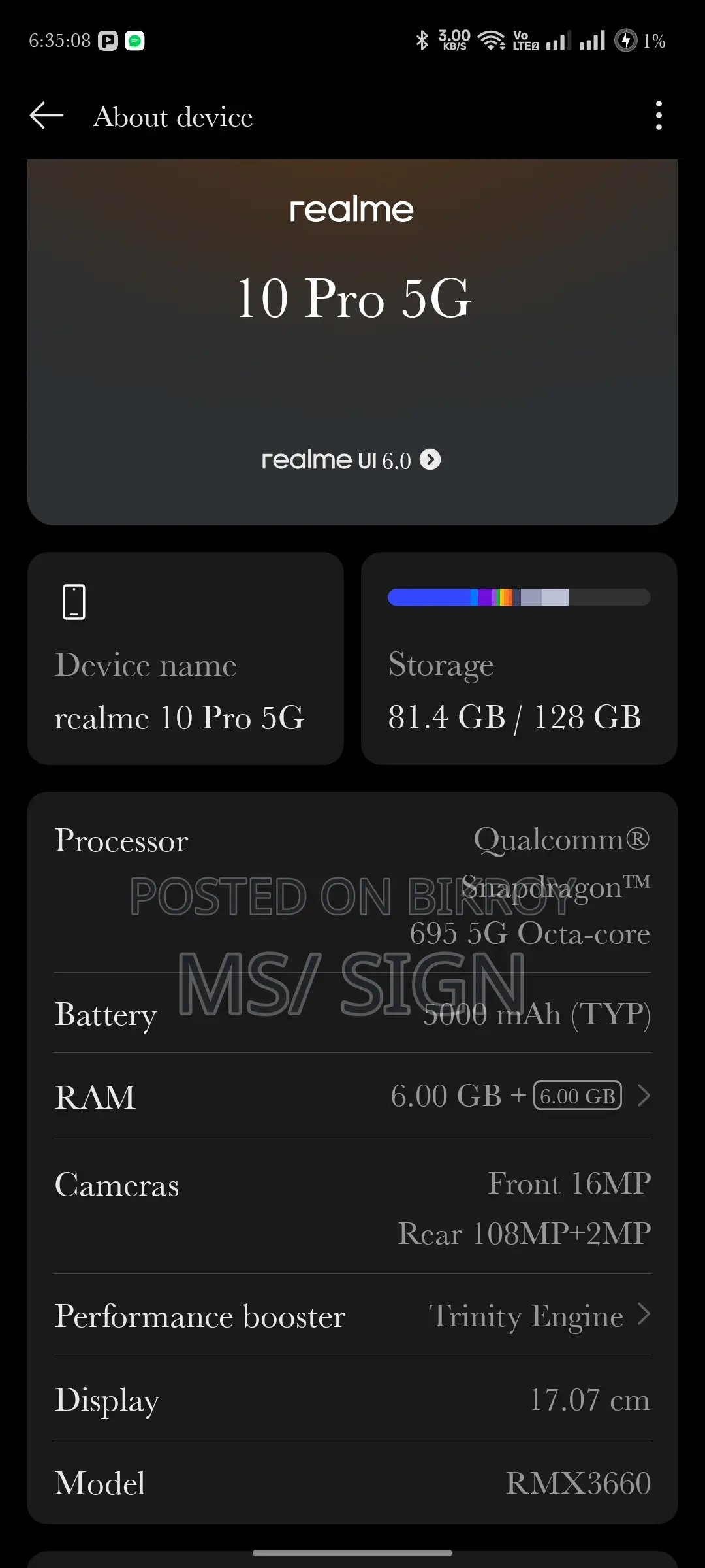 Realme 10 Pro . (Used)