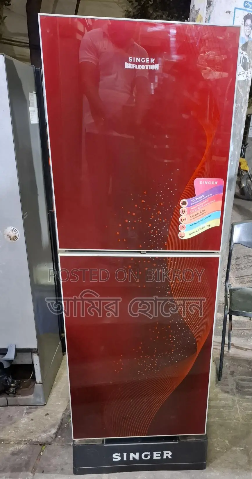 Singer fridge for sale with one year warranty.