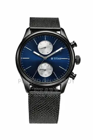 Titan Elmnt Midnight Blue Dial Stainless Steel Strap Watch - 1805nm03