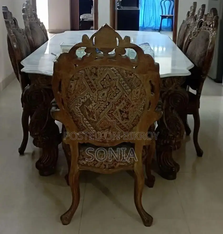 ৮ সিটের ডাইনিং টেবিল এবং চেয়ার