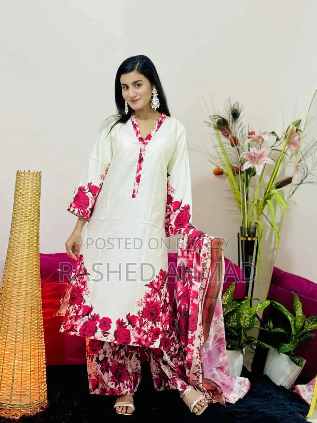 Pakistani Skin Print Three-Piece Set