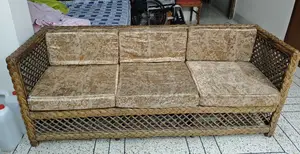 বেতের সোফা সেট - Five Seater Rattan Sofa Set With Table