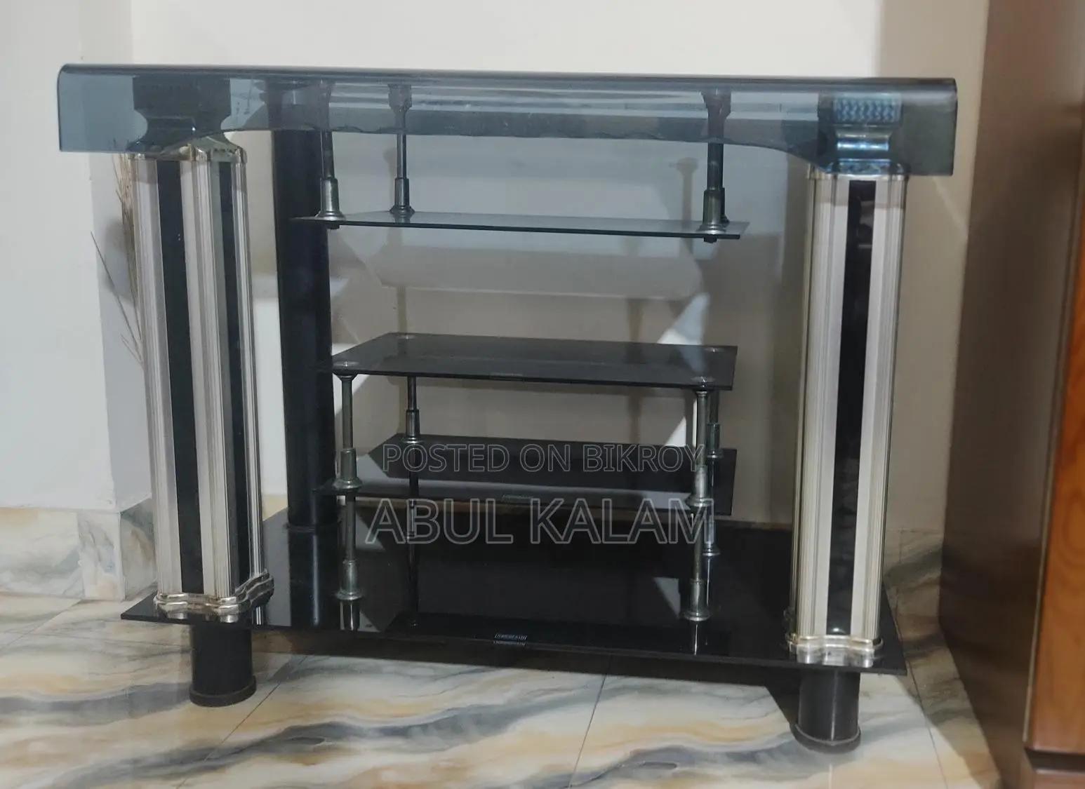 Tempered Glass Tv Trolley