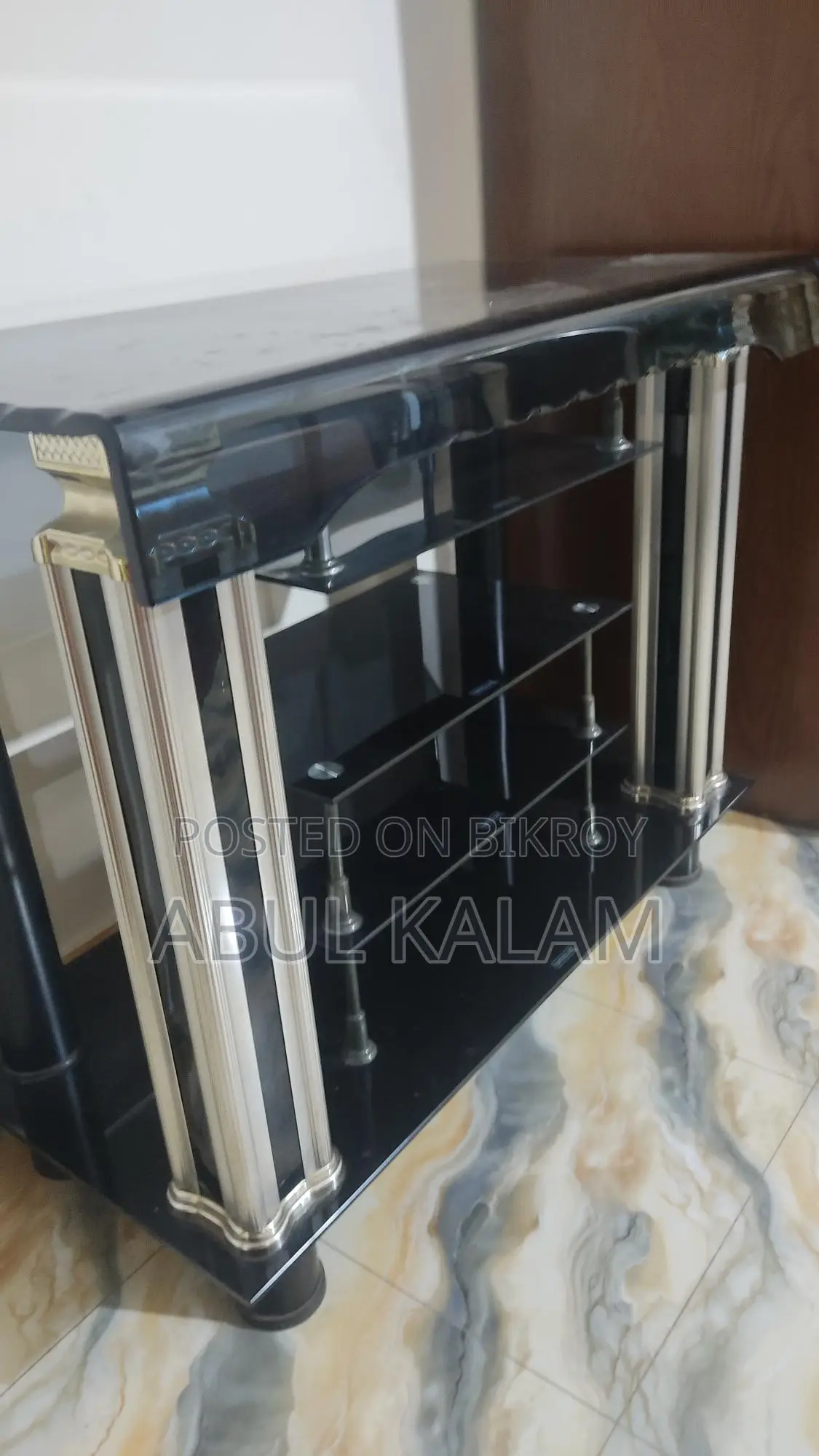 Tempered Glass Tv Trolley