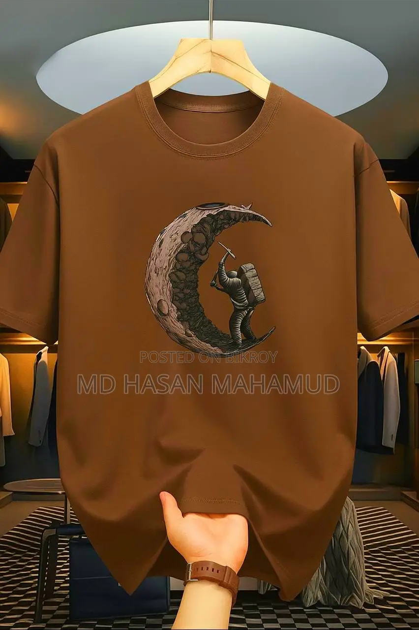 ডিটিএফ প্রিন্টসহ ড্রপ শোল্ডার টি-শার্ট