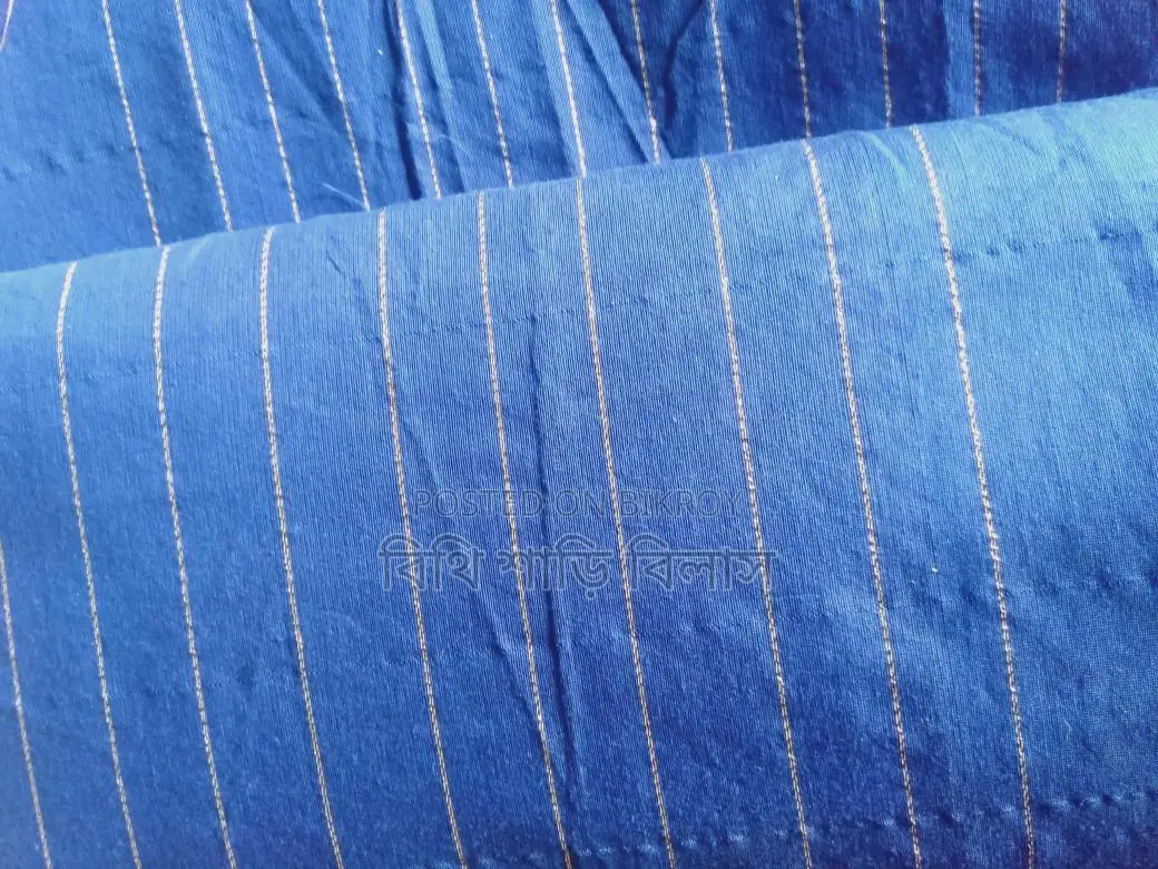 Blue Cotton Fabric Saree