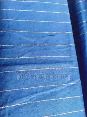 Blue Cotton Fabric Saree