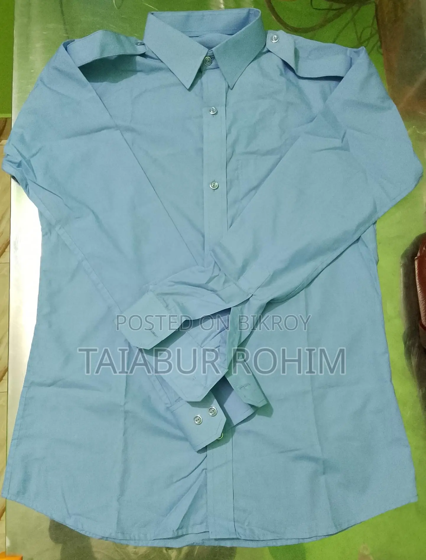 আকাশী রঙের ফুল শার্ট