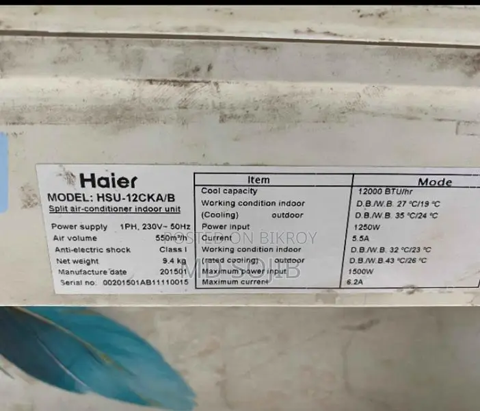 Haier 1 Ton 12000 Btu Split Ac