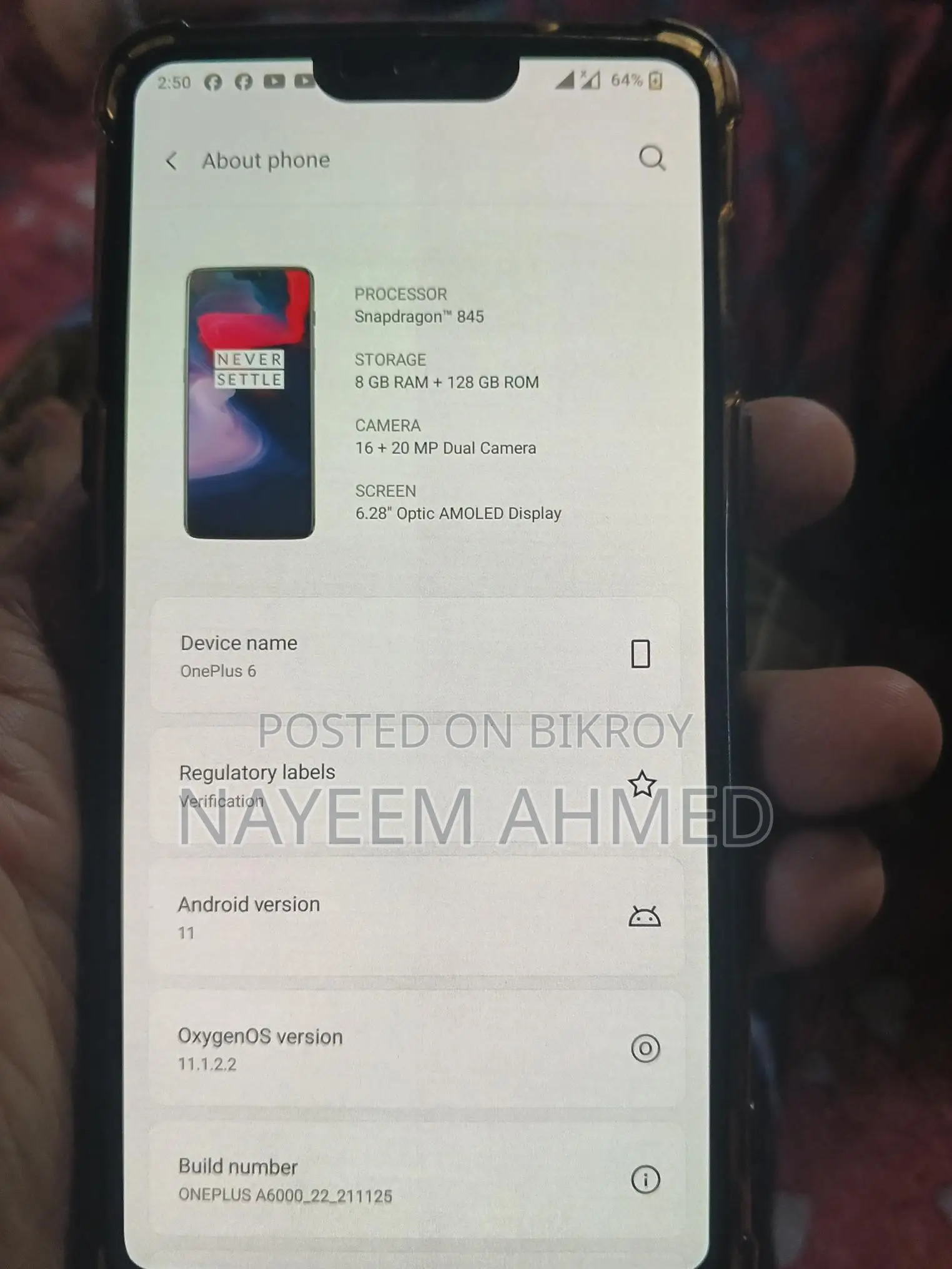 OnePlus 6 (Used)