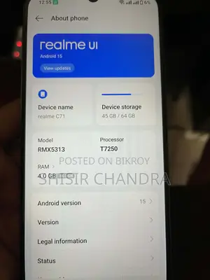 Realme C71 . (Used)