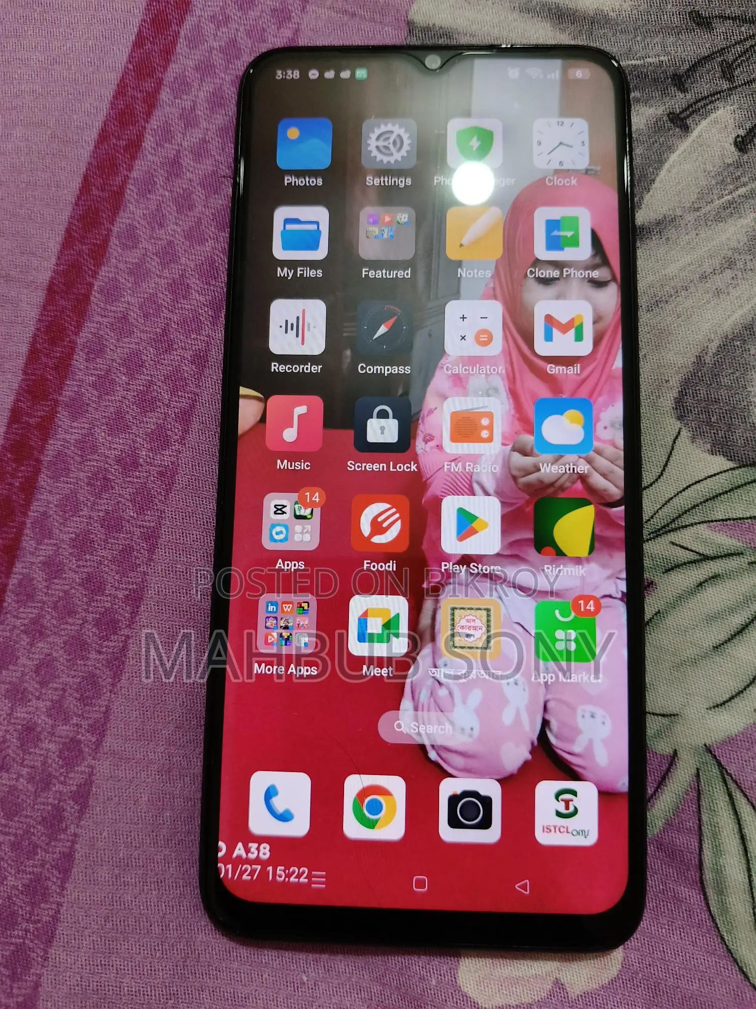 OPPO A38 color OS 15 (Used)