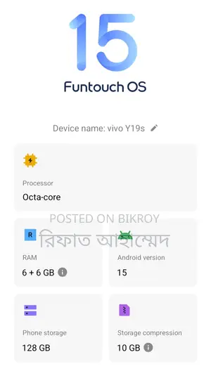 Vivo Y19s . (Used)