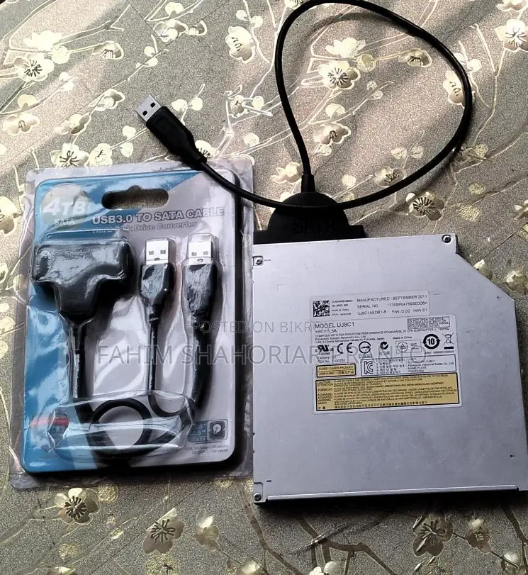 External DVD Player and Hard Disk Cable