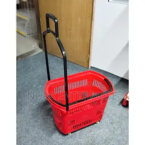 Plastic Trolley Super Shop With Wheel
