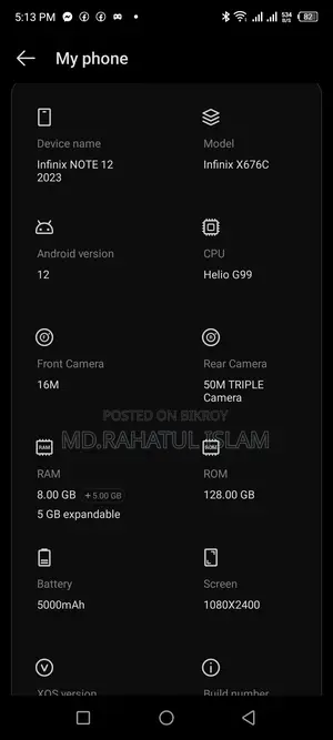 Infinix Note 12 2023 (Used)