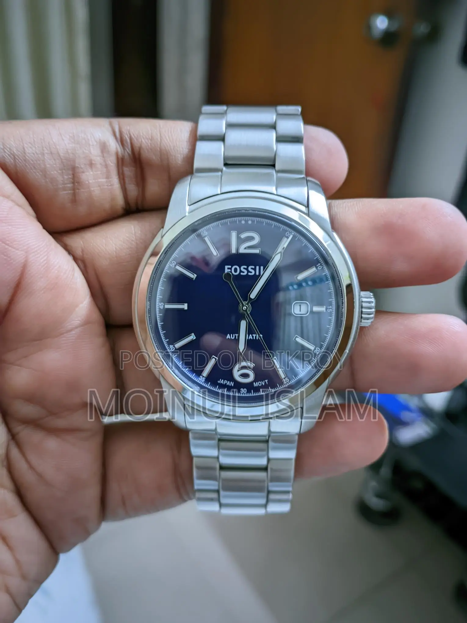 Fossil Heritage Automatic Movement (Japan), Stainless Steel Watch For Men