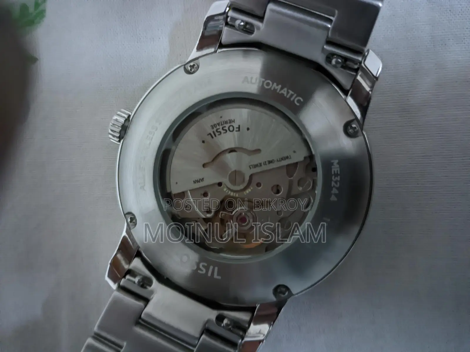 Fossil Heritage Automatic Movement (Japan), Stainless Steel Watch For Men