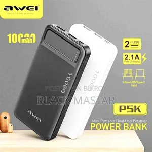 Awei P5k 10000mAh Dual USB Port Power Bank