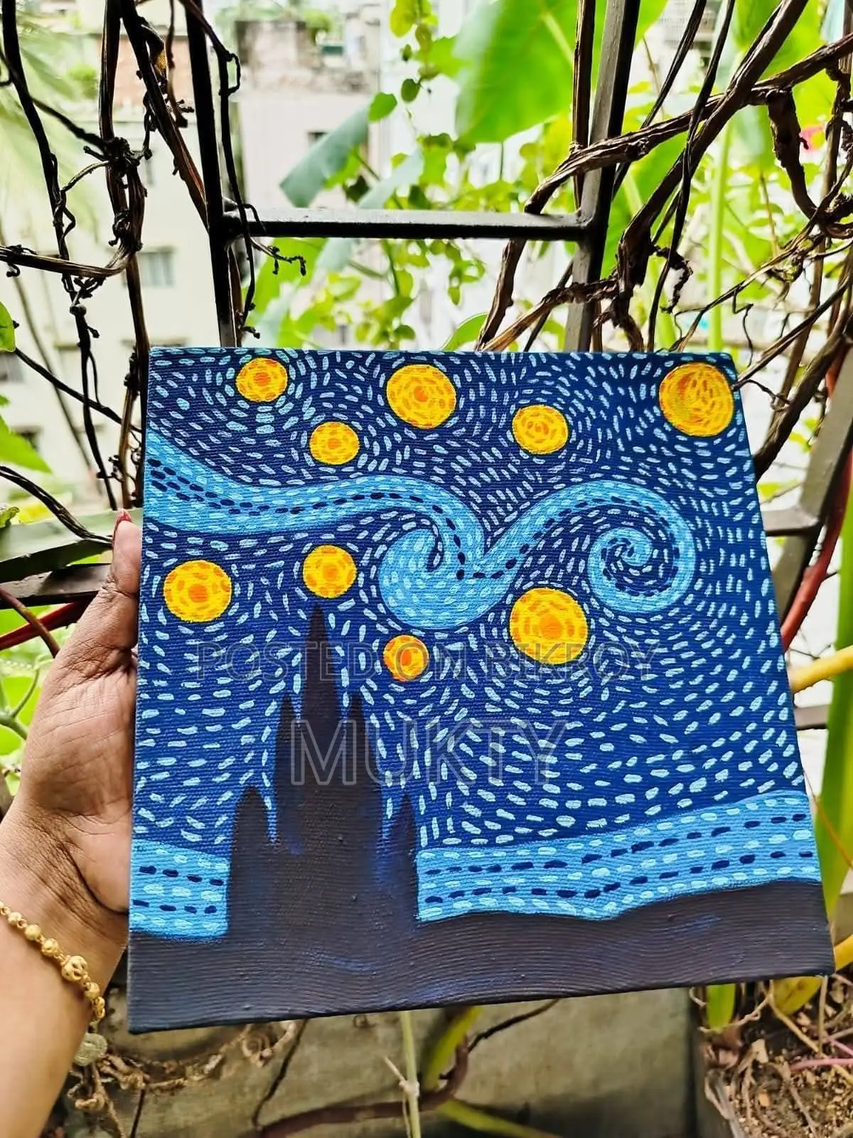 ঘর সাজানোর জন্য স্টারি নাইট পেইন্টিং