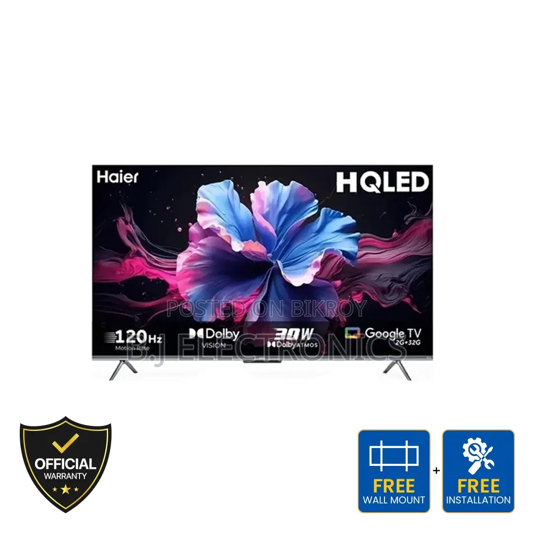 HAIER H75P7UX 75 INCH HQLED 4K DISPLAY GOOGLE SMART TV