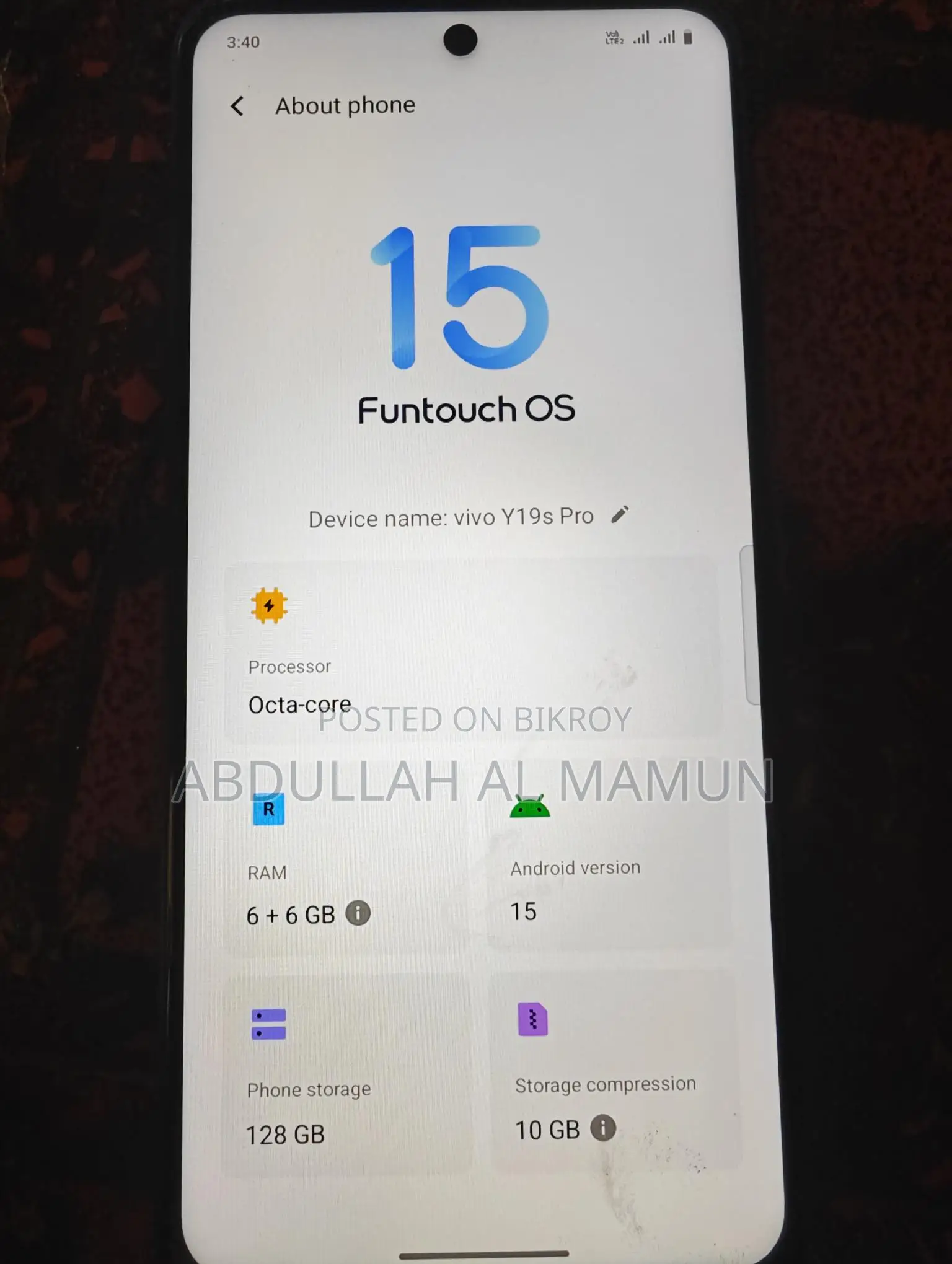 Vivo Y19s pro (Used)