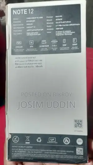 Infinix Note 12 . (Used)
