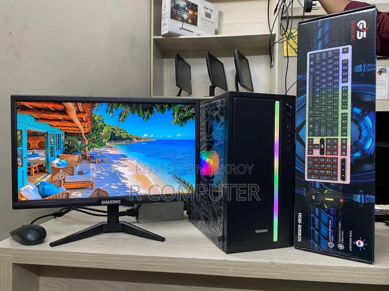 New Computer-19" Monitor+Core i3-4th Gen+SSD 128GB+Ram 8GB+Mouse+Keyboard