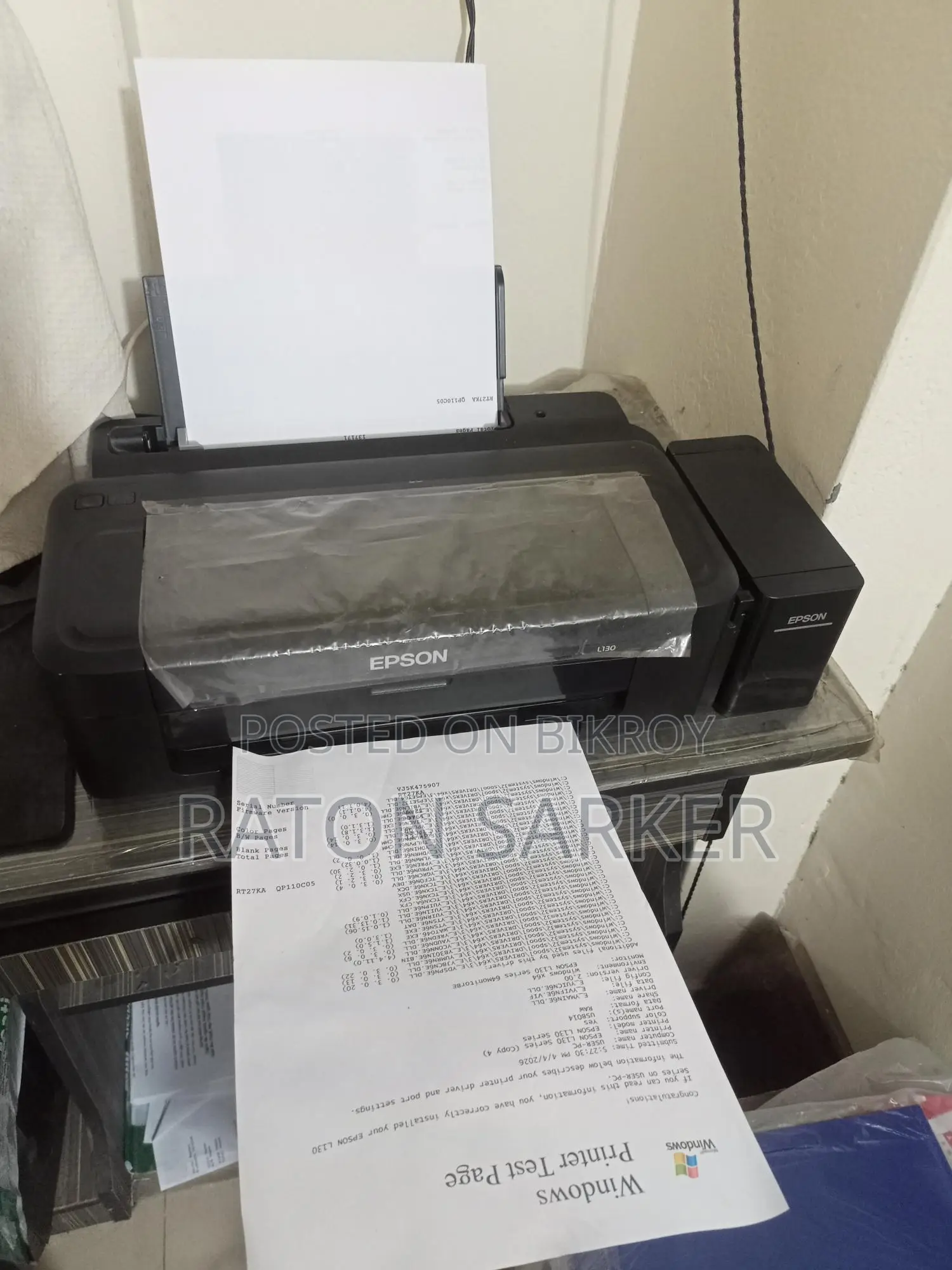 Epson L130 প্রিন্টার কালার