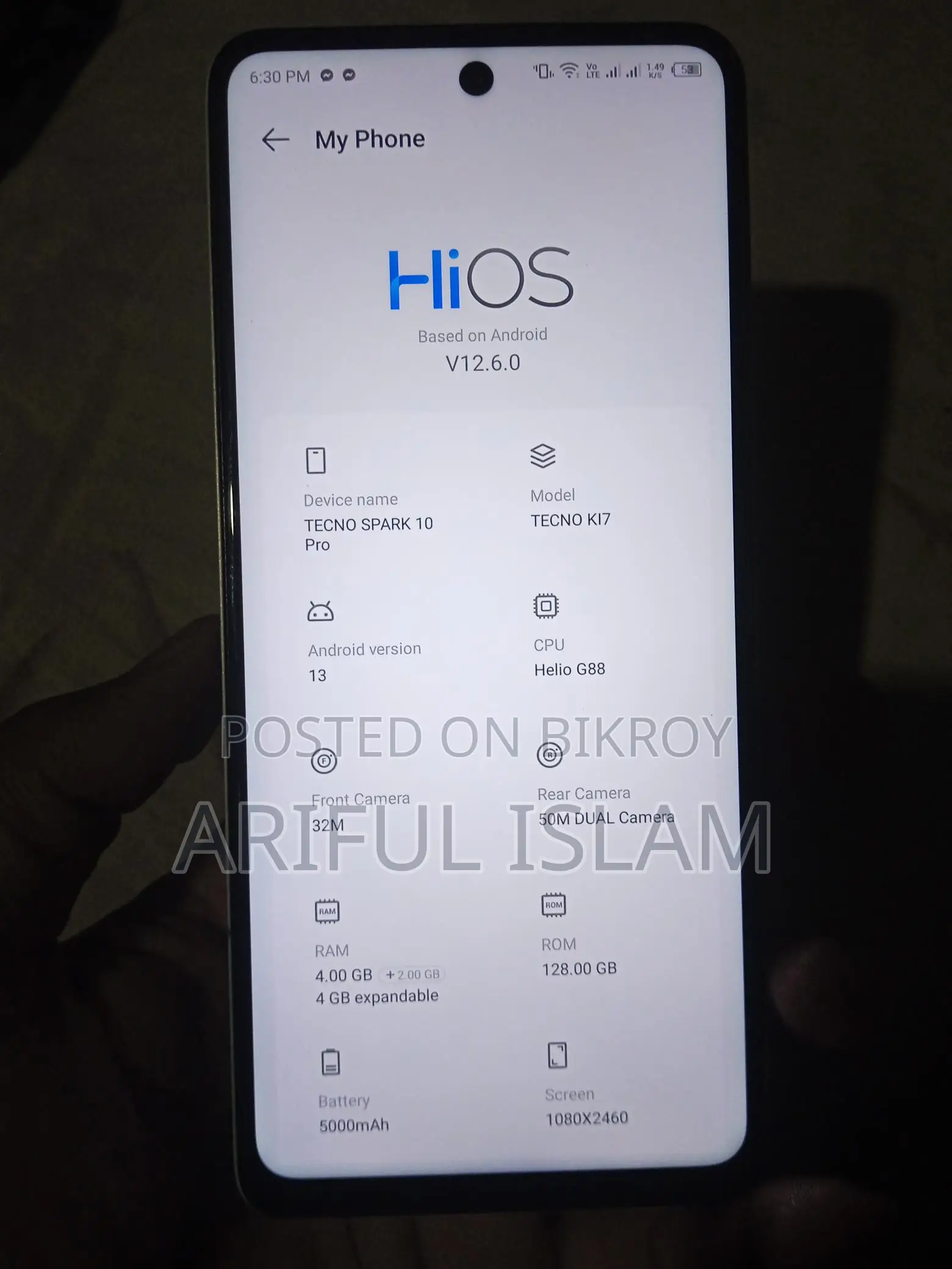 Tecno Spark 10 Pro 128 (Used)