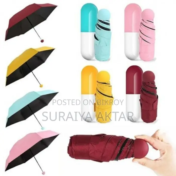 Mini Folding Umbrella with Cute Capsule Case Product Code: SB0216