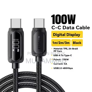Essager 3 Meter Type C 100w Cable With Digital Wattmeter Display