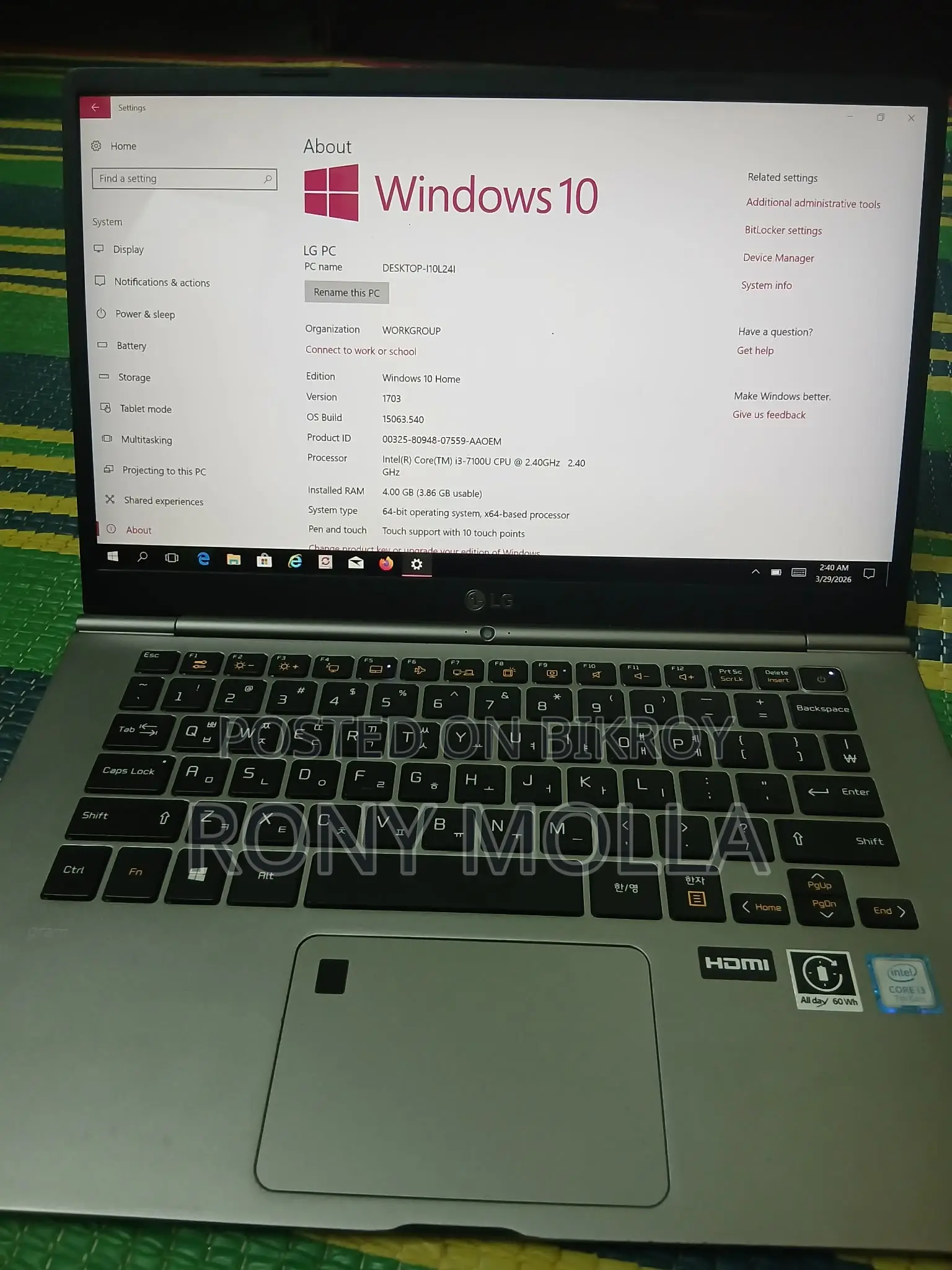 Laptop for Sale
